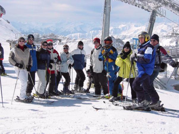 Die Skigruppe bei 3155 m